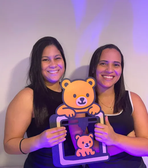 Jeni e Milla, fundadoras da Tudo em 3D